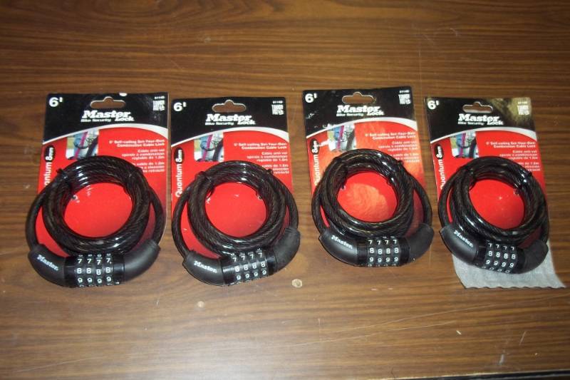 lot 219 image: Case of 4 master lock bike locks