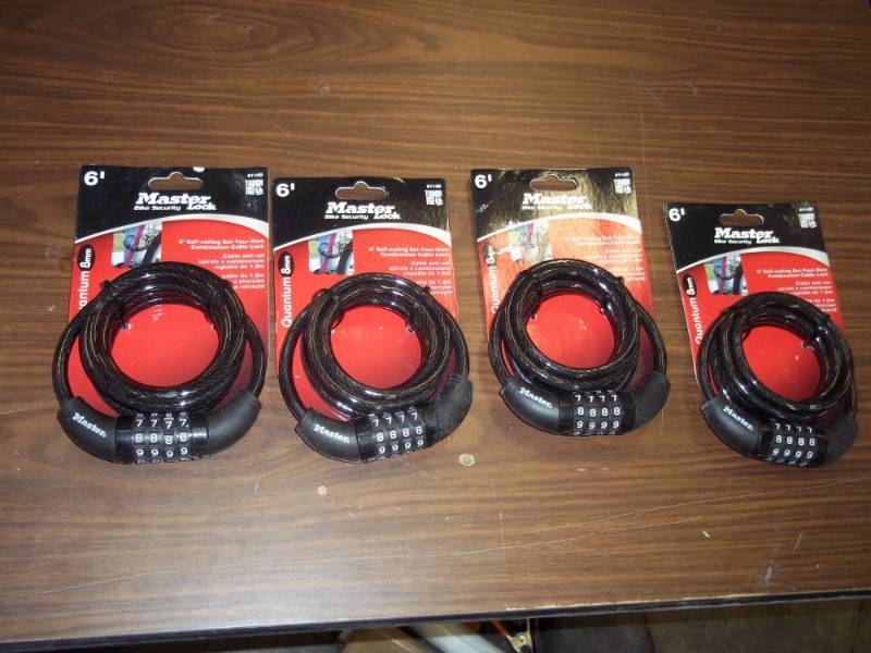 lot 223 image: Case of 4 master lock bike locks
