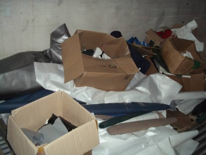 lot 243 image: 4 x 8  Pile of vinyl, contains vinyl of assorted sizes, great for hobby or craft