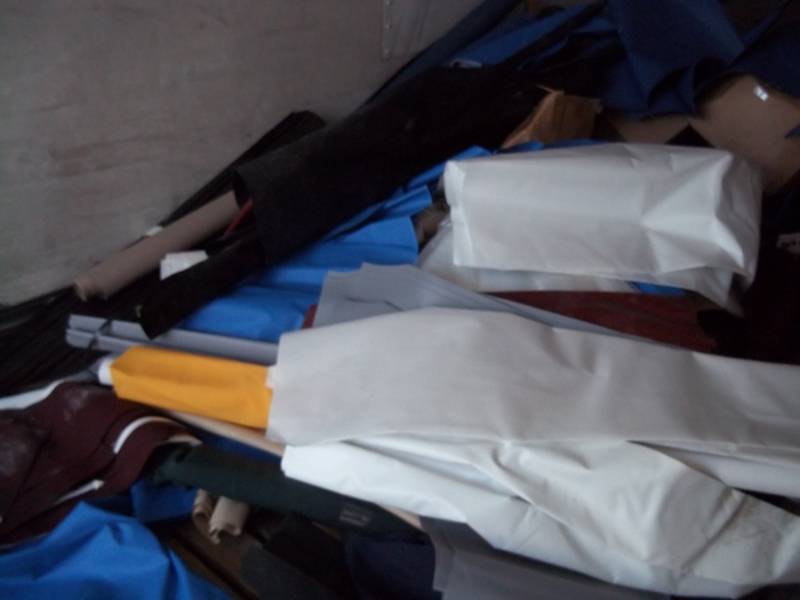 lot 244 image: 4 x 8  Pile of vinyl, contains vinyl of assorted sizes, great for hobby or craft