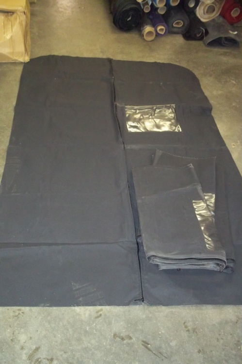 lot 248 image: 4 Zippered fish house door panels with window 69 x 45