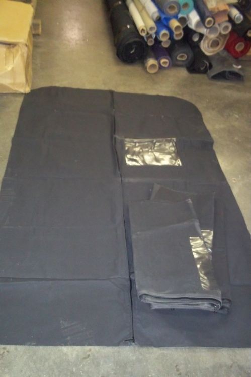lot 249 image: 4 Zippered fish house door panels with window 69 x 45