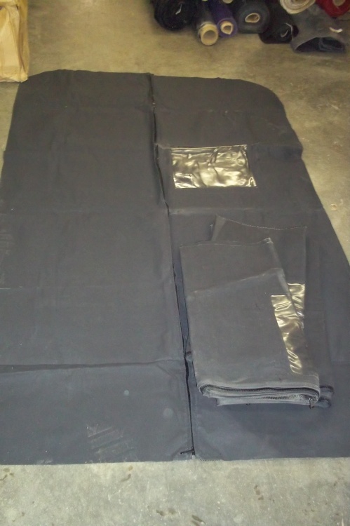 lot 250 image: 4 Zippered fish house door panels with window 69 x 45