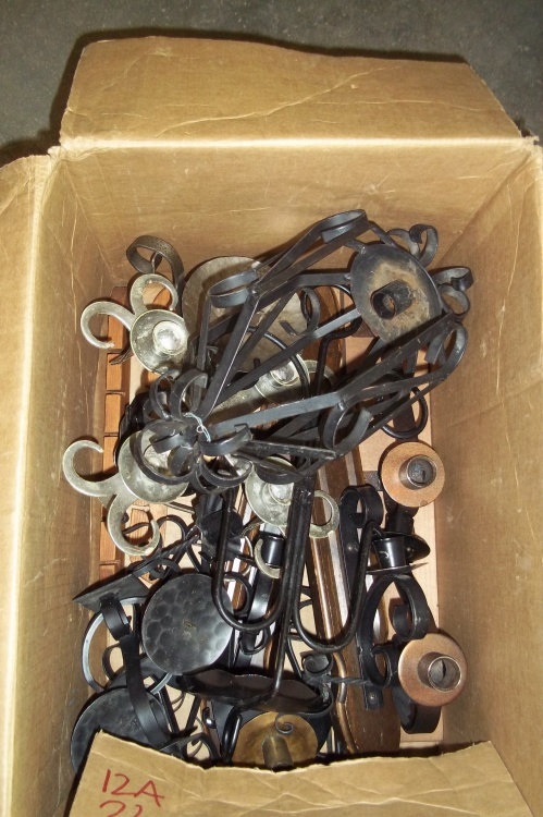lot 316 image: Wrought iron candle holders