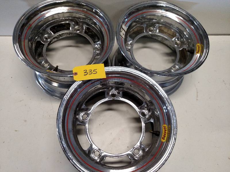 (3) Bassett 15 x 10 Rims, W-5, 5 1...