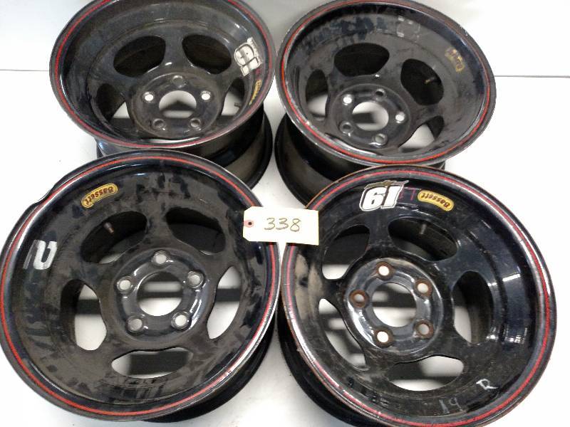 (4) Bassett 15 x 10 Rims, 5X5, 5 B...