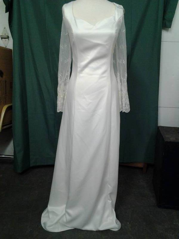 Bridal Originals Ivory Size 12 With Lace Sleeves