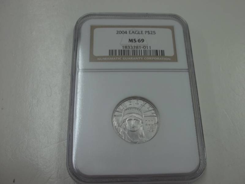 Platinum $25 2004 Eagle PCGS MS 69 14 oz. Platinum .9999