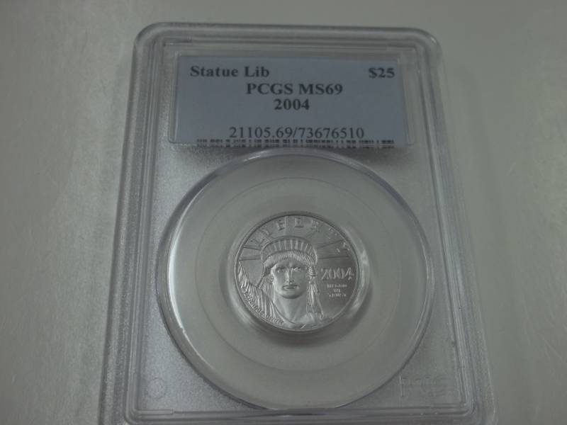 Platinum $25 2004 Eagle PCGS MS 69 14 oz. Platinum .9999