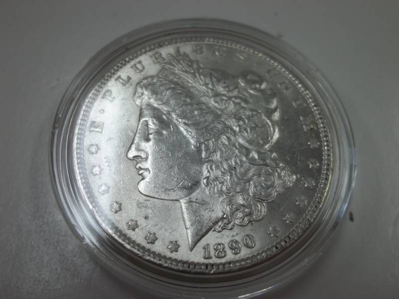 1890-P Morgan Silver Dollar 90% Silver in Case