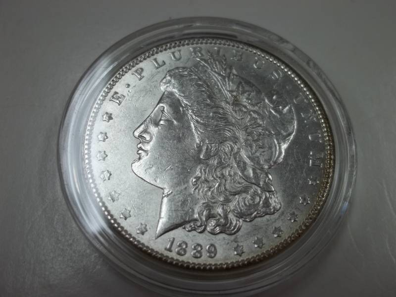 1889 Morgan Silver Dollar 90% Silver in Case