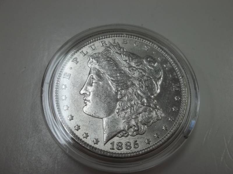1885 Morgan Silver Dollar 90% Silver in Case