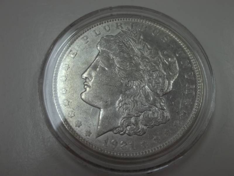1921 Morgan Silver Dollar 90% Silver in Case