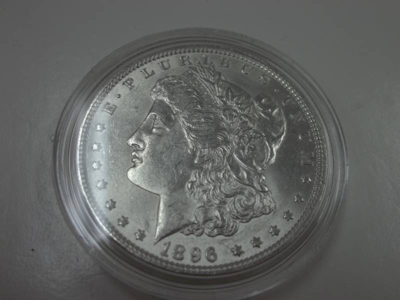 1896 Morgan Silver Dollar 90% Silver in Case
