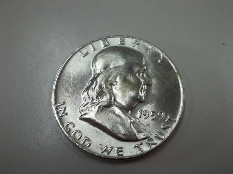 1959 D Benjamin Franklin Half Dollar 90% Silver
