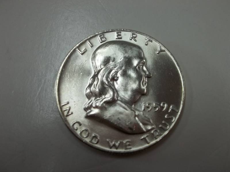 1959 D Benjamin Franklin Half Dollar 90% Silver