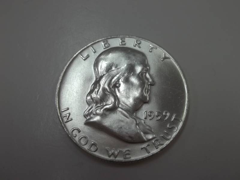1959 D Benjamin Franklin Half Dollar 90% Silver