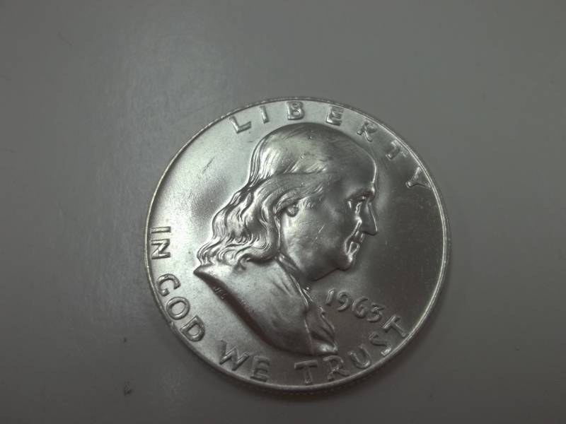1963 Benjamin Franklin Half Dollar 90% Silver