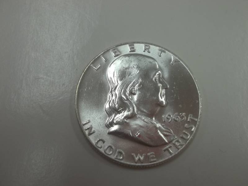 1963 Benjamin Franklin Half Dollar 90% Silver