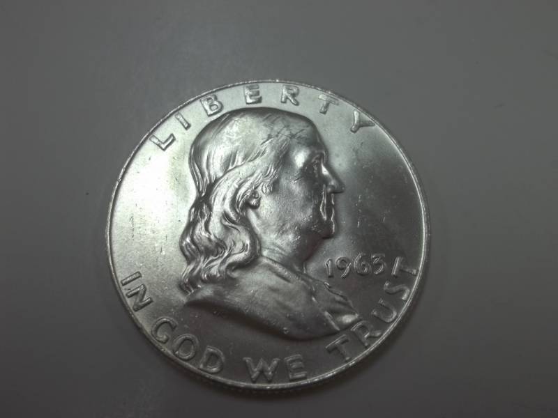 1963 Benjamin Franklin Half Dollar 90% Silver