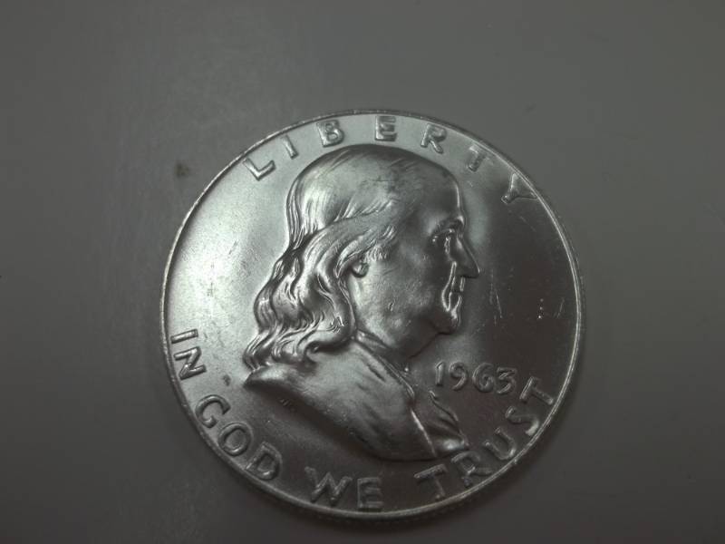 1963 Benjamin Franklin Half Dollar 90% Silver