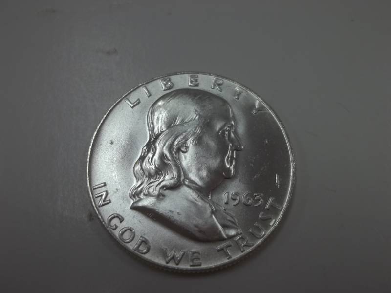 1963 Benjamin Franklin Half Dollar 90% Silver