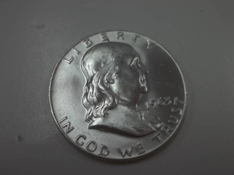 1963 Benjamin Franklin Half Dollar 90% Silver