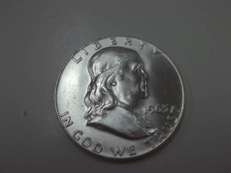 1963 Benjamin Franklin Half Dollar 90% Silver