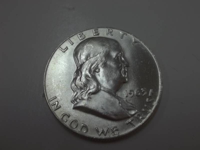 1963 Benjamin Franklin Half Dollar 90% Silver