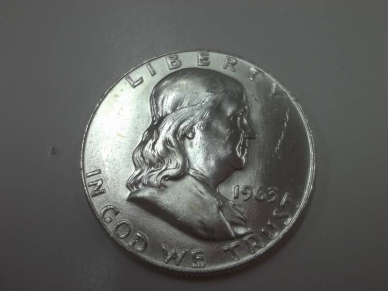 1963 Benjamin Franklin Half Dollar 90% Silver