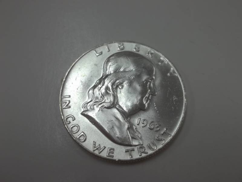 1963 Benjamin Franklin Half Dollar 90% Silver