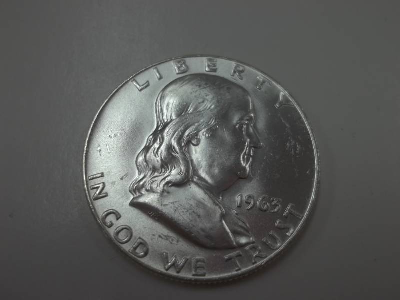 1963 Benjamin Franklin Half Dollar 90% Silver
