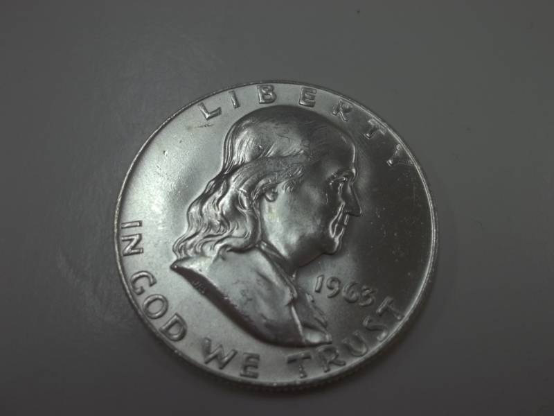 1963 Benjamin Franklin Half Dollar 90% Silver