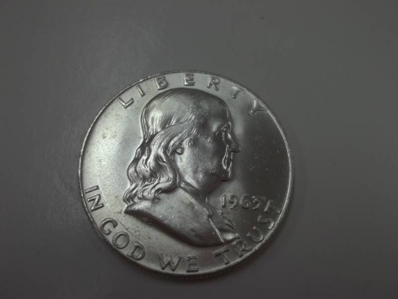 1963 Benjamin Franklin Half Dollar 90% Silver