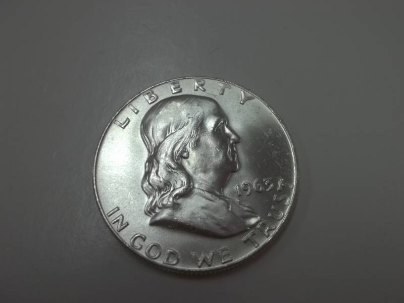 1963 Benjamin Franklin Half Dollar 90% Silver