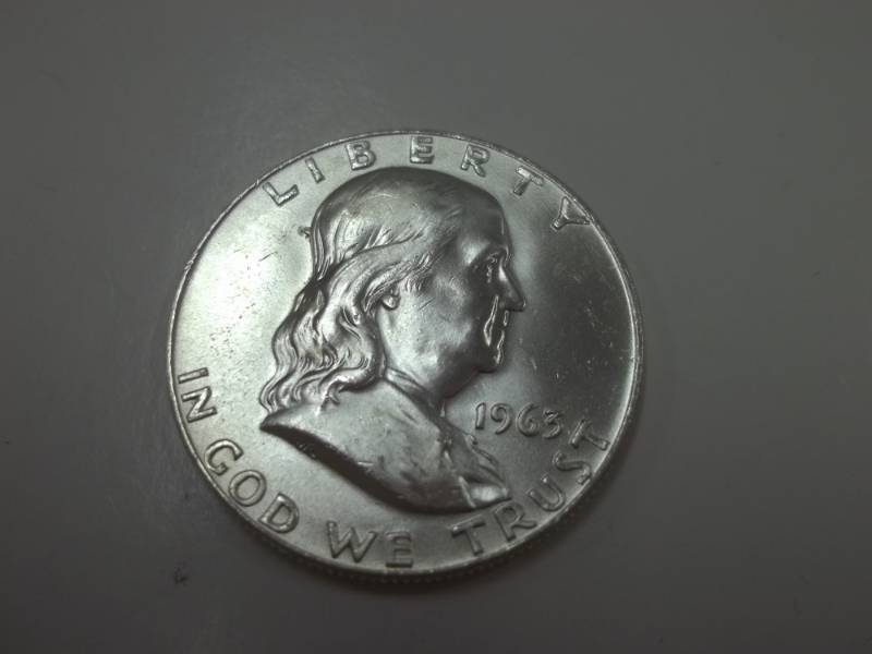 1963 Benjamin Franklin Half Dollar 90% Silver