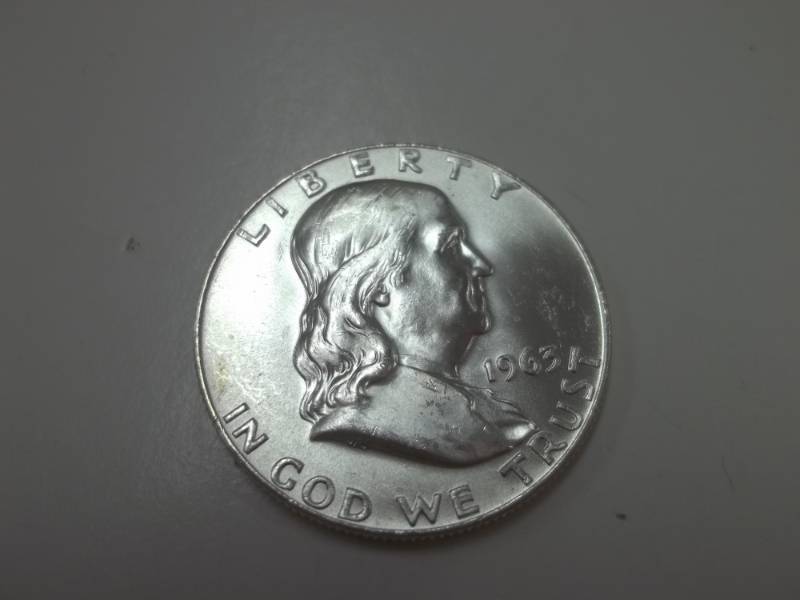 1963 Benjamin Franklin Half Dollar 90% Silver