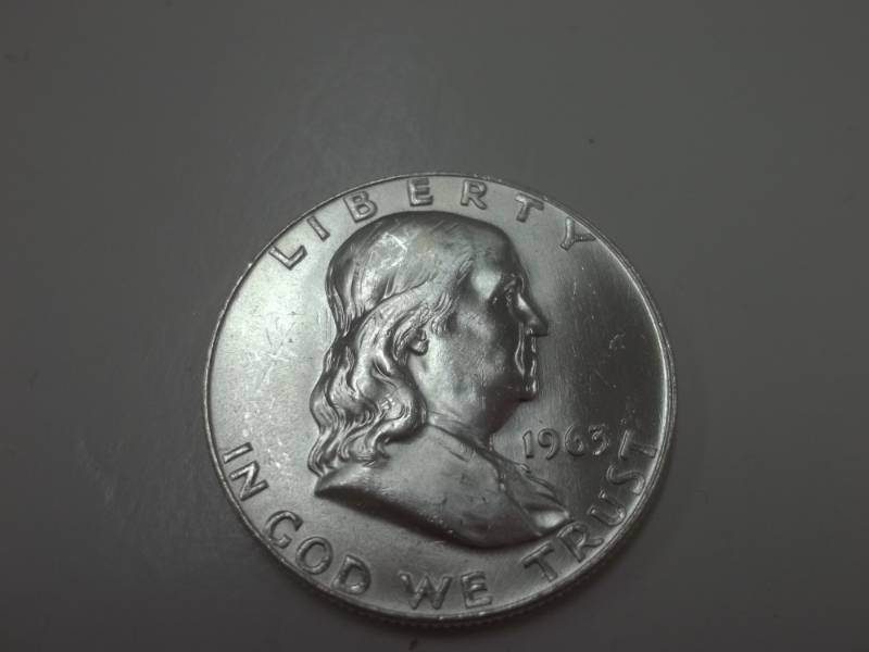 1963 Benjamin Franklin Half Dollar 90% Silver