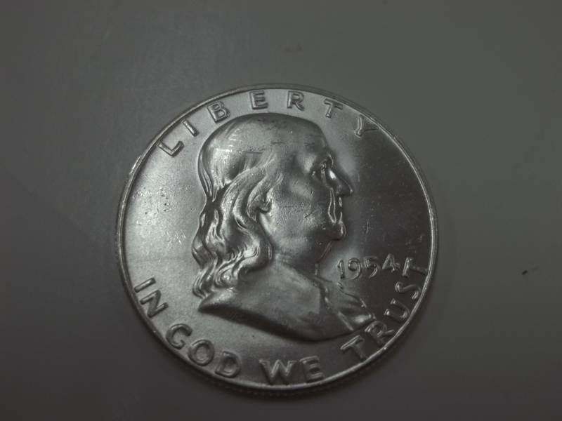 1954 P Benjamin Franklin Half Dollar 90% Silver