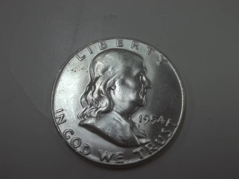 1954 P Benjamin Franklin Half Dollar 90% Silver