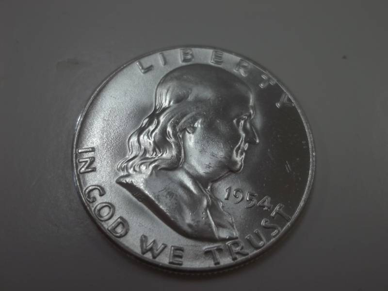 1954 P Benjamin Franklin Half Dollar 90% Silver