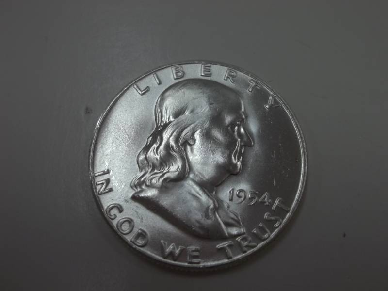 1954 P Benjamin Franklin Half Dollar 90% Silver