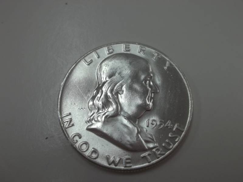 1954 P Benjamin Franklin Half Dollar 90% Silver