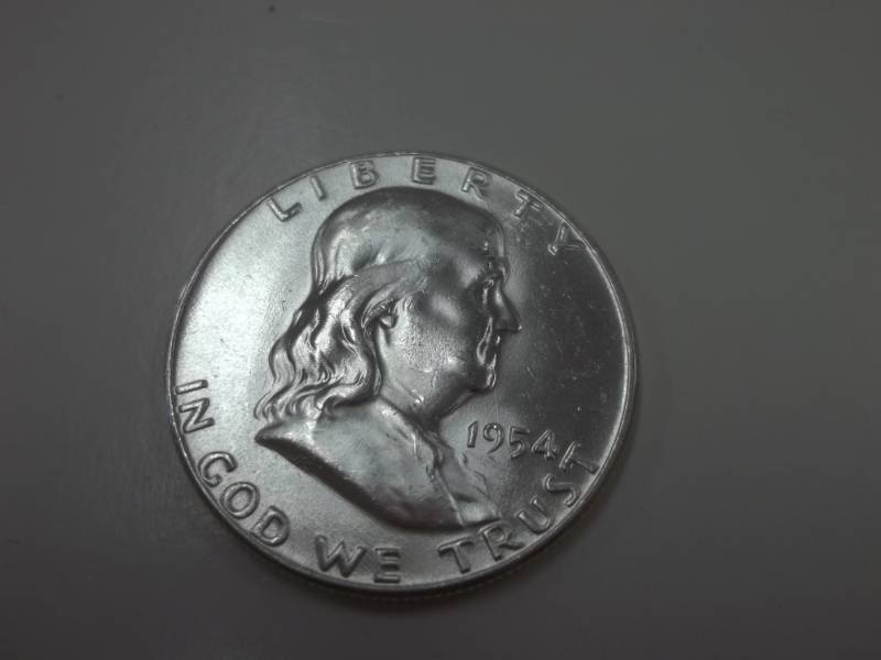1954 P Benjamin Franklin Half Dollar 90% Silver