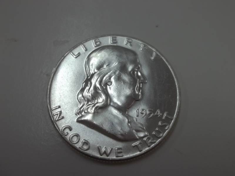 1954 P Benjamin Franklin Half Dollar 90% Silver