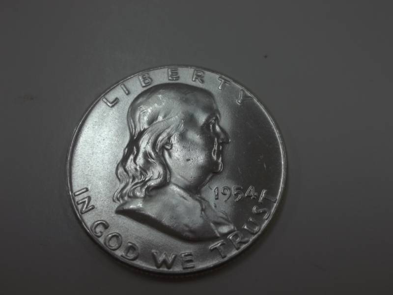 1954 P Benjamin Franklin Half Dollar 90% Silver