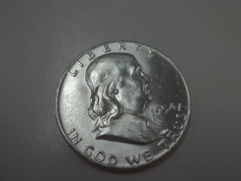 1954 P Benjamin Franklin Half Dollar 90% Silver