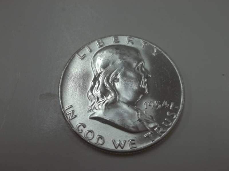 1954 P Benjamin Franklin Half Dollar 90% Silver