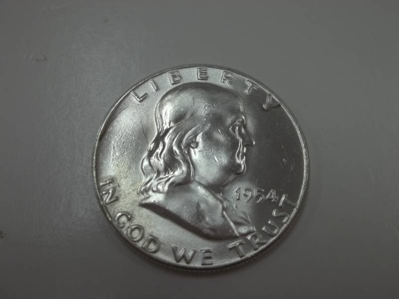 1954 P Benjamin Franklin Half Dollar 90% Silver