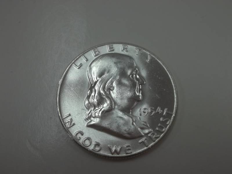 1954 P Benjamin Franklin Half Dollar 90% Silver